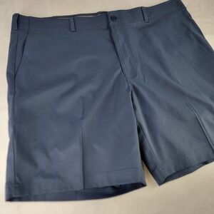 Jack Nicklaus Men's 40 Blue Flat Front Golf‎ Shorts Eco Choice Wicking Stretch
